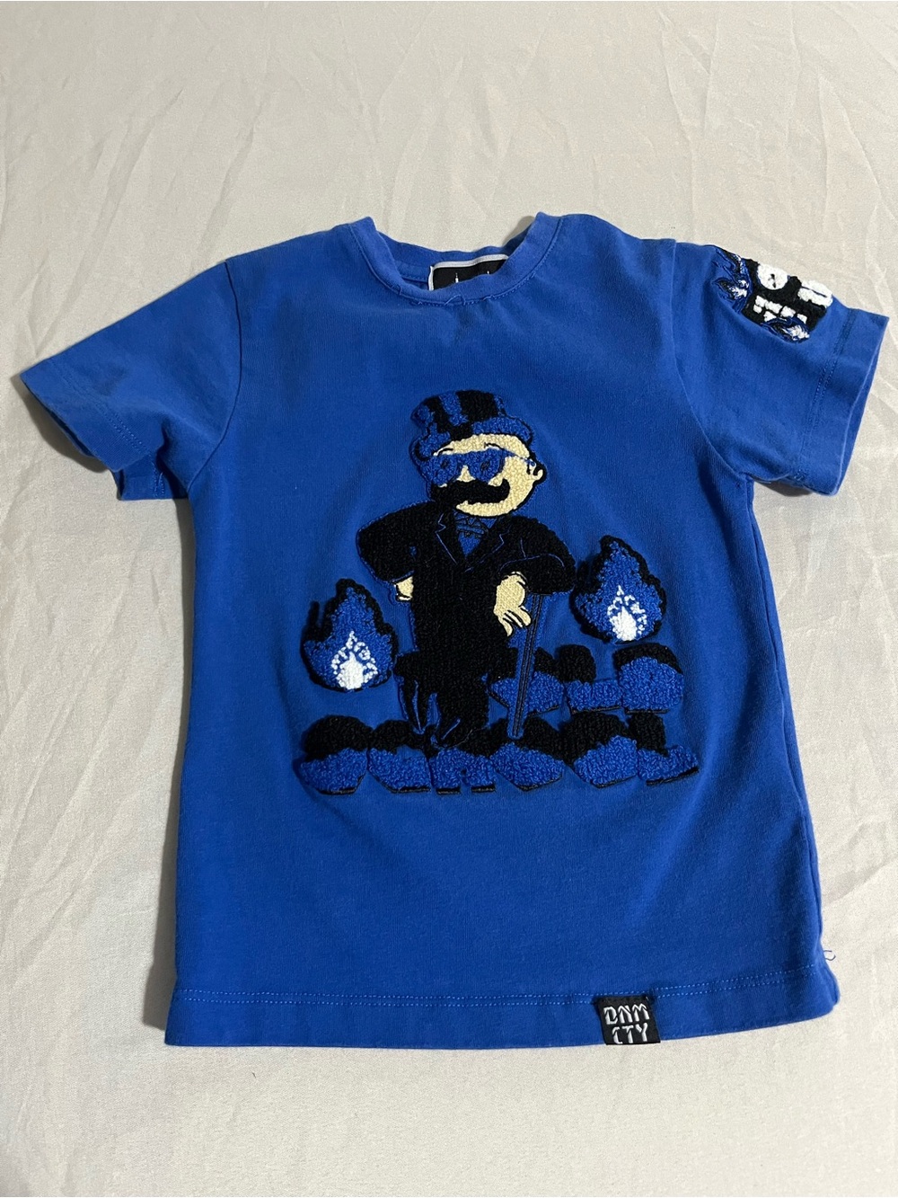 DenimiCity Monopoly Man Embroidered Graphic Tshirt Boys Size 2T/3T